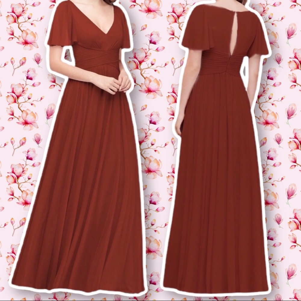 David’s Bridal Bridesmaid Dress Cinnamon, Size 10
